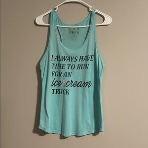Aqua Tank Top ‘I always have time to run for an ice cream truck’